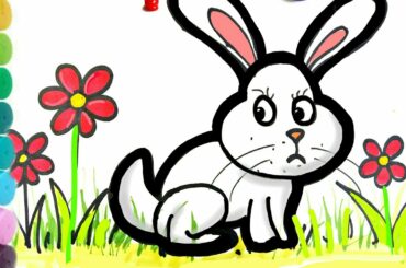 Toy Rabbit drawing & coloring for kids step by step | Drawing Plus