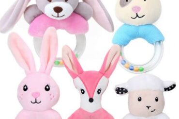 0-24 Months Cute Baby Rattle Toys Rabbit Plush Baby Cartoon Bed Toys for Newborn Educational Toy ...