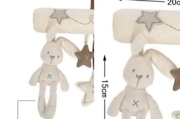 Cute Baby Rattles Mobiles Hanging Bed Stroller Crib Rattles Rabbit Toys Plush Animal Music Doll B...