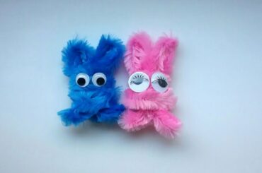 How to make a cute Pipe Cleaner Rabbit / Pfeifenputzer Hase basteln