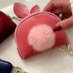 cute flush coin bag rabbit