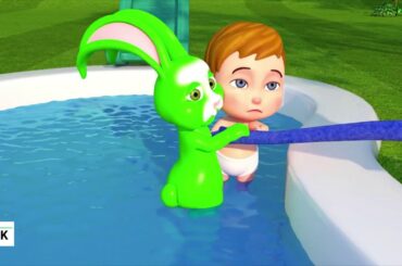 Baby shopping with rabbit funny baby naughtiness