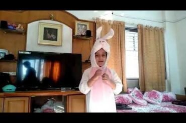 Pranav as a cute rabbit in fancy dress event... Award winning Performance... Animal Kingdom theme