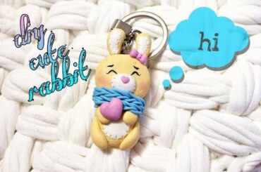 cute rabbit - polymer clay طريقة عمل ارنوب من الصلصال الحراري