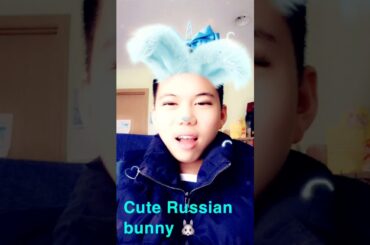 Snapchat Christmas 🎄 dub: cute Russian blue fluffy bunny 🐰
