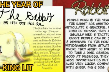 THE RABBIT🐇 YEAR PEOPLE- THE YEAR OF THE RABBIT🐇