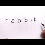 RABBIT! DRAW WITH A WORD | HOW TO DRAW WITH A WORD ? LEARN WORDS WITH DRAWING