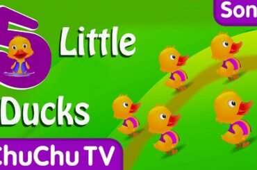 Five Little Ducks Nursery Rhyme With Lyrics - Cartoon Animation Rhymes & Songs for Children