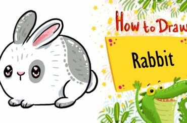 How To Draw and Coloring A cute RABBIT easy step by step ~ for kids