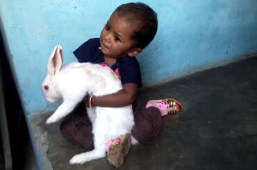 You can see a cute baby's happiness