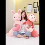 Cute and Soft Pink Long Rabbit Pillow