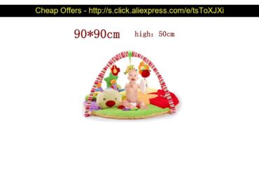 ☀️ Buy 90cm Play Mat Kids Educational cartoon animals models Baby game pad crawling mat crawling bl