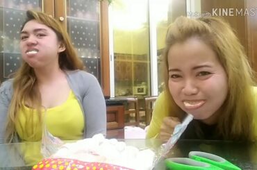 Late chubby bunny with my cute friends