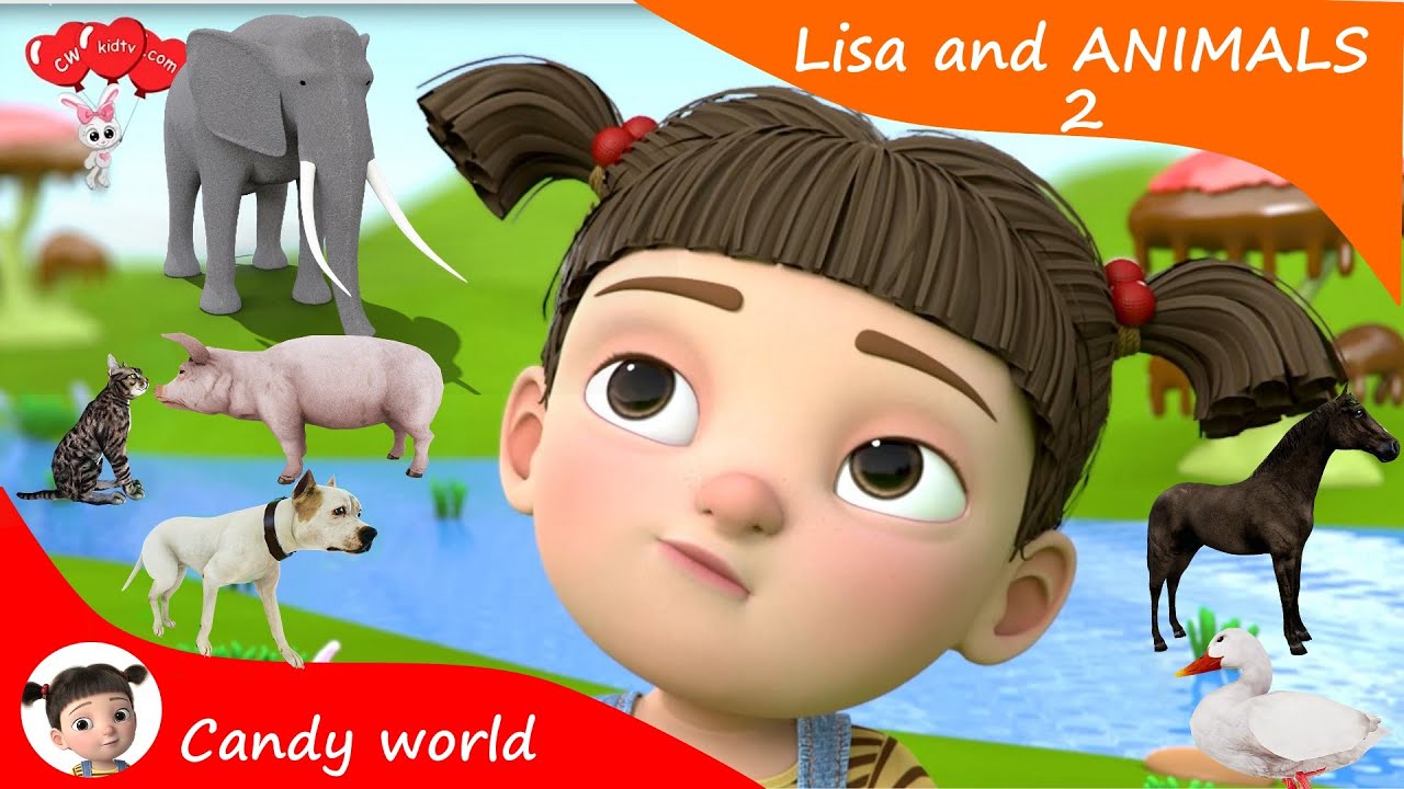 Animal names animation for smart kids amazing, cute high quality animation nature kids