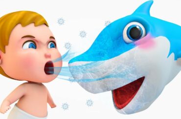 Baby Freeze Shark and Rabbit W Cartoon Nursery Rhymes For Children