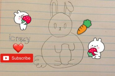 How to Draw a Cute Chubby Adorable Bunny 🐰 ❤️ (SO EASY)
