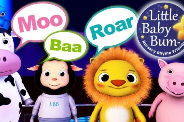 The Animal Sounds Song for Children | Nursery Rhymes | by LittleBabyBum! | ABCs and 123s
