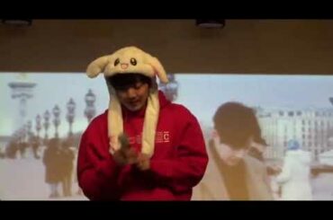 Cute kim hyun  joong with bunny ears hat