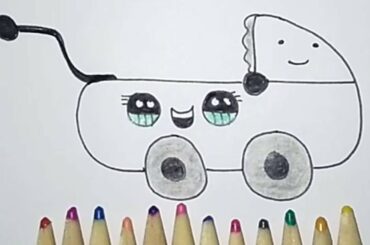 رسم سرير اطفال|رسومات متنوعة للاطفال|draw easy cute bed