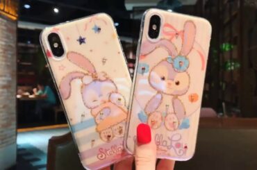 Cute cute rabbit iphoneX mobile phone case Apple 11promax cartoon xsmax / xr Blu-ray 7 / 8plus