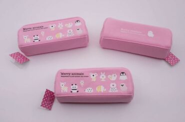 cute pink funny koala penguin rabbit animal pencil case from Japan
