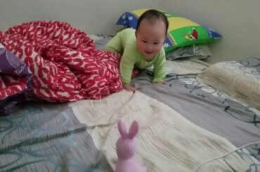 Baby and bunny