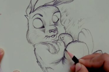 Draw Cute sleeping bunny drawing 🐰