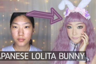 TRANSFORMATION: Japanese Lolita Bunny Makeup 可愛いロリータうさぎメイク Cute for Halloween ✨