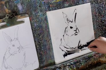 Oil Painting Demo of a Bunny with Rederence - Jose Trujillo