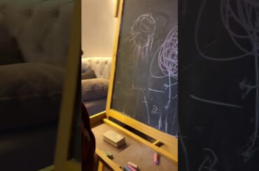 Yasha is drawing with her talking rabbit - funny videos - baby videos