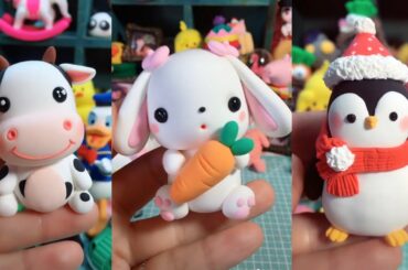 10 Cute Clay Animals - DIY How To Make Cute Unicorn, Rabbit, Cow, Crocodile, Lion With Clay