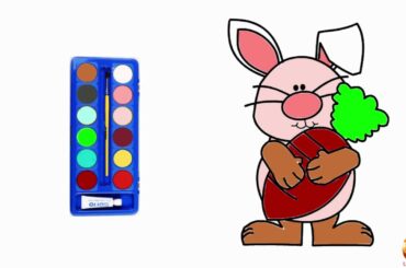How to Draw Cute Animal Rabbit Hush Little Baby The Finger Family