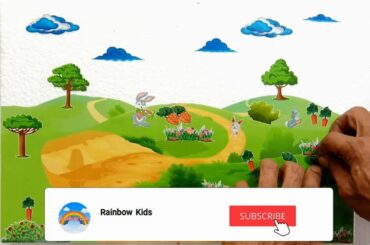 Cute Bunny With Big Ears Coloring And Drawing, Learn Coloring