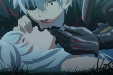 The cute bunny girl steals a kiss from Hajime.