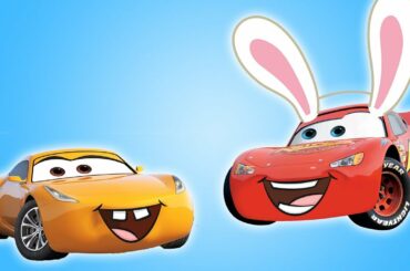 Disney Cars 3 Mcqueen transformed into the Cute Bunny - Cartoon For Kids Nursery Rhymes