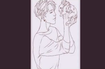 ~|Aww, so cute, JK like a little bunny|~ {SpeedPaint}  Jikook AU