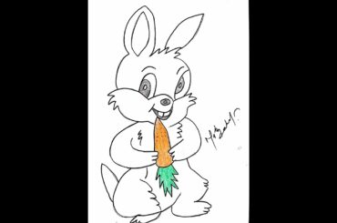 How to draw a Rabbit | Rabbit Drawing Lesson Step by Step