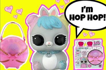 LOOK It's HOP HOP ! Cutest Big Mom Bunny EVER + BABIES Too! LOL Surprise BIGGIE Pet 🐰EYE SPY Series