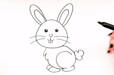 How To Draw A Bunny 🐇|Bunny Drawing SIMPLE|Step By Step|Super Easy Drawings For Kids