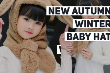 New  Autumn Winter Baby Hat with Hood Scarf Cute Rabbit Ear Warm Plush Kids Baby Hat Cap for Boys