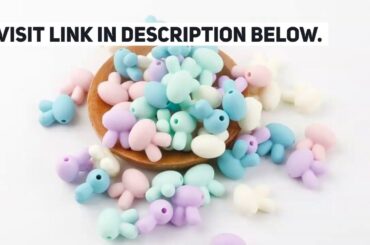 best 10pc Baby Accessories Silicone Lovely Rabbit Shape Silicone Beads DIY Crafts Baby Shower Gift