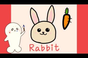 How to doodle cute rabbit for kids | drawing for kids | Easy going seal Moon cartoon