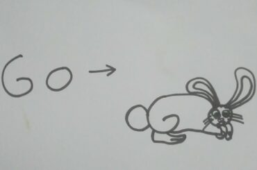 How to draw cute rabbit for kids from numbers 60||Kids easy drawing