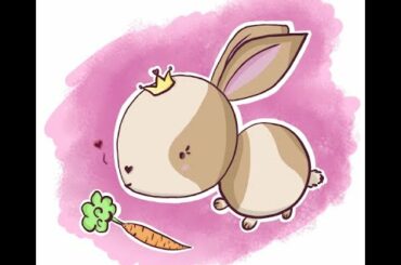 SPEEDPAINTING Rabbit Digital and super cute ^_^!