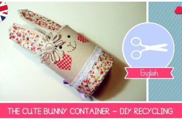 Easter DIY Ideas: The cute BUNNY CONTAINER: How to recycle a coffee container