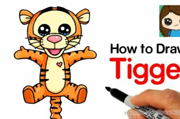 How to Draw Tigger Easy | Winnie the Pooh