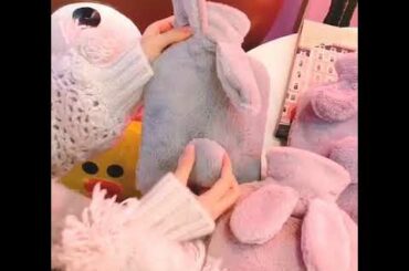 Cute Rabbit Hot Water Bottle Water Heating Handbag