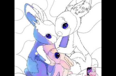 Cute bunny family (paint by numbers)