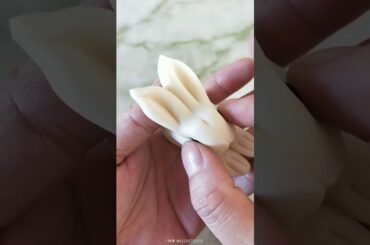 Dough art - zodiac sign of cute rabbit