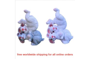 Review Cute Easter Rabbit Desk Decoration Fairy Garden Bunny Animal Fi